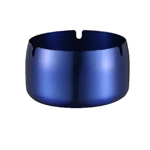 Durable Stainless Steel Ashtray for Home and Office.