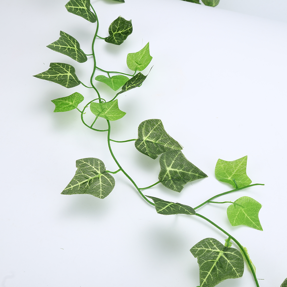 250cm Artificial Silk Plastic Simulation Climbing Vines Green Leaf Ivy Rattan for Home Decor Party Birthday Wedding Decoration