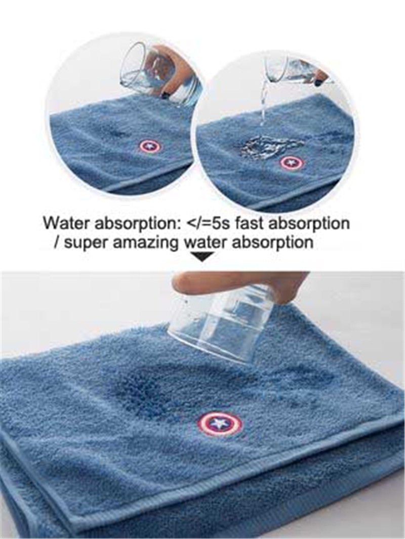 Marvel Captain America Soft Cotton Bath Towels Beach Towel For Adults Absorbent Terry Luxury Hand Face Sheet Men Basic Towels