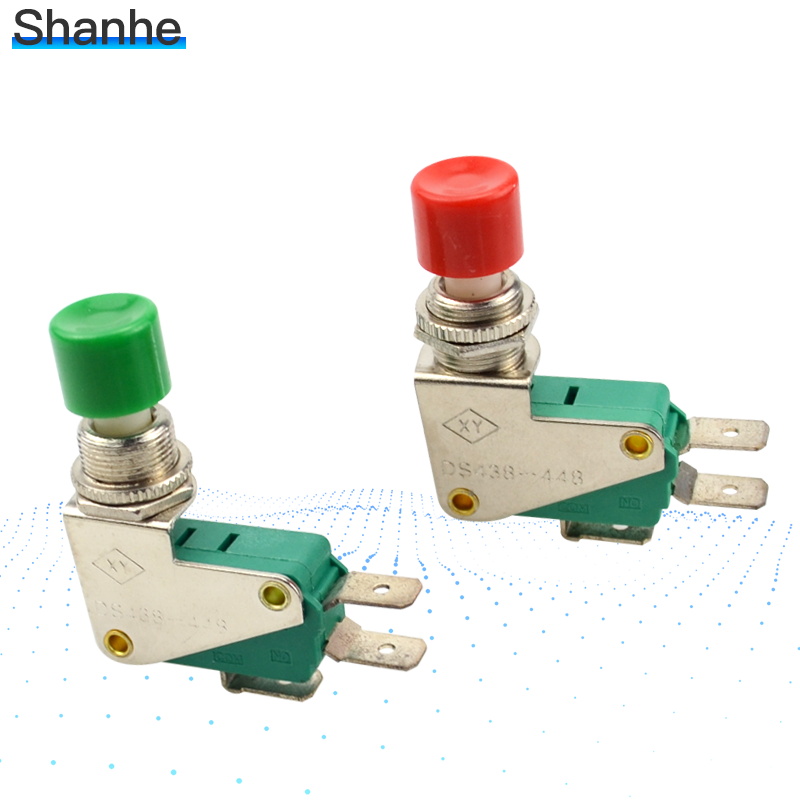 DS-438 Momentary Red /Green Push button Actuator Micro Limit Switch 12mm push button switch