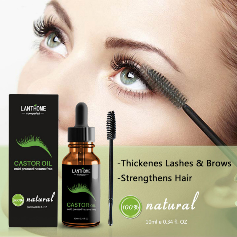 Lasting Nourishing Eyelash Growth Treatments Natural Organic Castor Oil Effective Fast Eyebrow Enhancer Growth Serum 10ml TSLM2