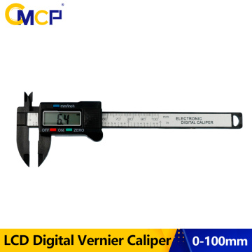 CMCP 0-100mm LCD Digital Electronic Carbon Fiber Vernier Caliper Gauge Micrometer Measuring Tool Digital Tools Calipers