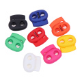 20pcs/lot Colorful Bean Toggle Clip 5mm Hole Plastic Stopper Cord Lock Apparel Shoelace Sportswear Accessories