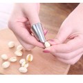 100 Pcs/lot Stainless Steel Peeling Tool Iron Nail Cover For Broad Bean Pine Nuts Pistachio Kitchen Anti Cutting Sleeve