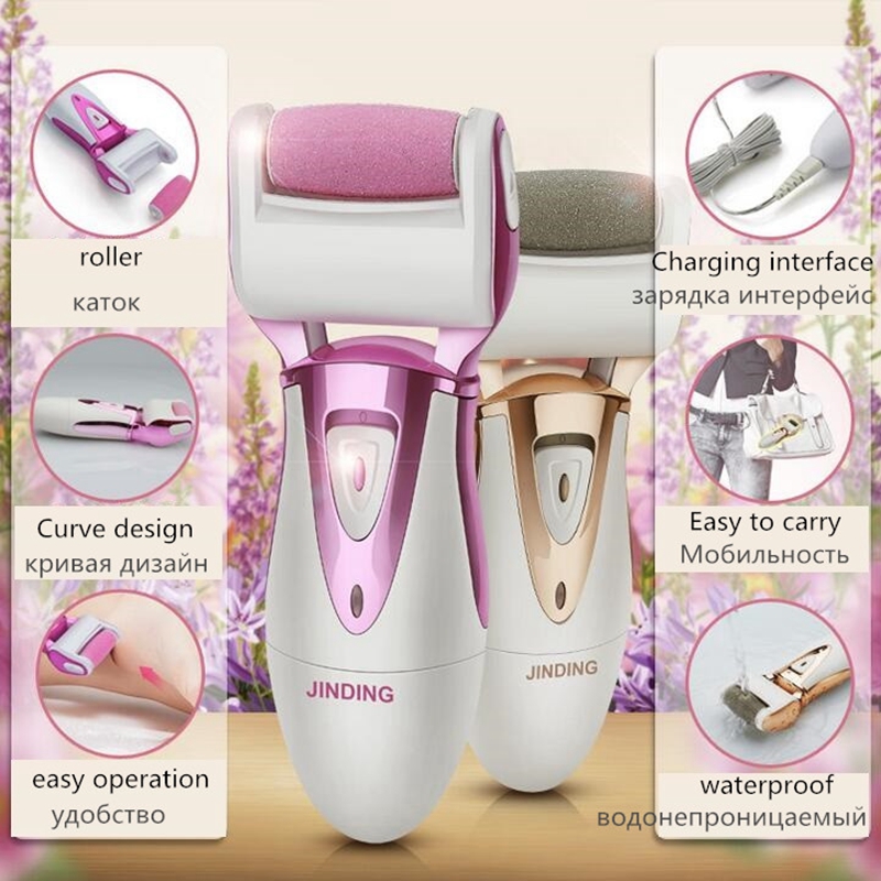Foot Care Tool with 5 Rollers Skin Care Feet Dead Dry Skin Removal Electric Foot File Callus Remover for Cracked Heels Cuticles