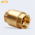 1pc Copper Pipe Fittings 1/2" NPT Brass Female Thread In-Line Spring Check Valve 20/25mm Diameter 200WOG For Water Control Tube