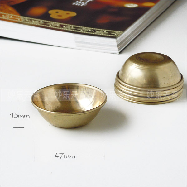 Copper Tibetan Bowl Buddha Disciples to Supply Water Meditation Mini Brass Cup Home Desk Decor 7Set