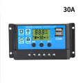 Solar Charge Controller Dual USB LCD Display 12/24V Auto Solar Cell Panel Charger Regulator Solar Charger Controller Regulator