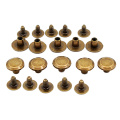 10Pcs Gold Tone Binding Chicago Screws Nail Rivets Studs For DIY Art Crafts Belt Strap Fastener Screwback 10 X 5mm