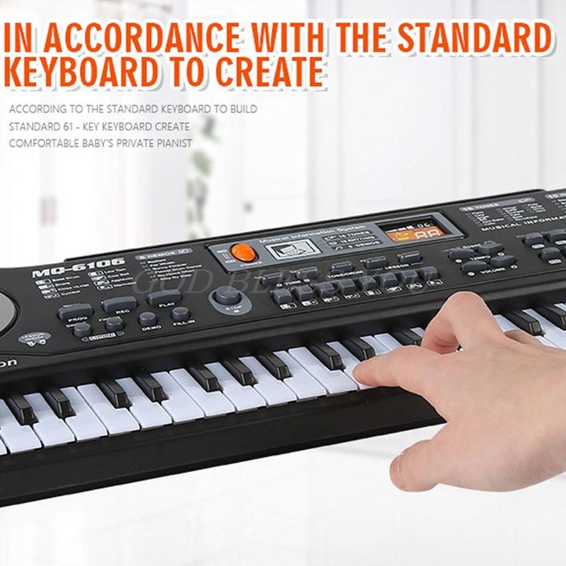 61 Keys Electronic Organ Digital Piano Keyboard with Microphone Kids Children Music Toy Drop Shipping