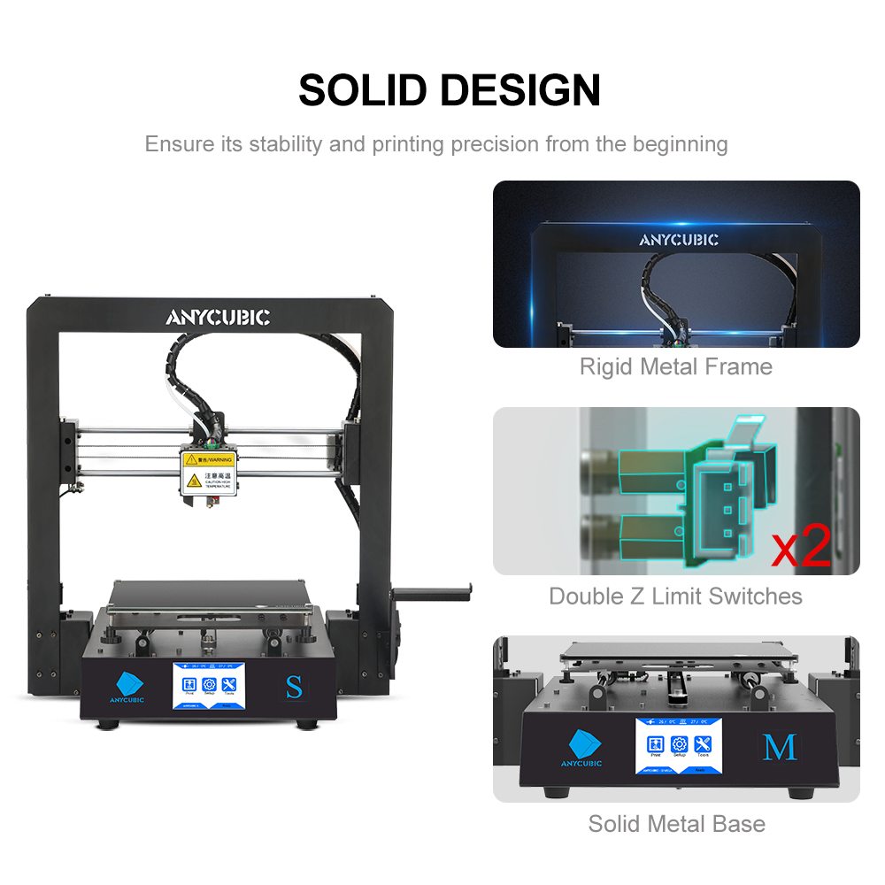 Anycubic I3 Mega Zero 2.0/Mega S/Chiron 3D Printer Large Size Printing 3d Drucker DIY 3d Printer Kit Extruder Impresora 3d