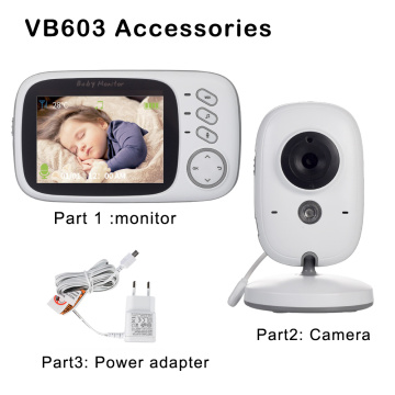 Accessories: 3.2 inch Wireless Video Color Baby Monitor , Power Adapter ,Baby Nanny Security Camera Stand for VB603 ,VB605 H
