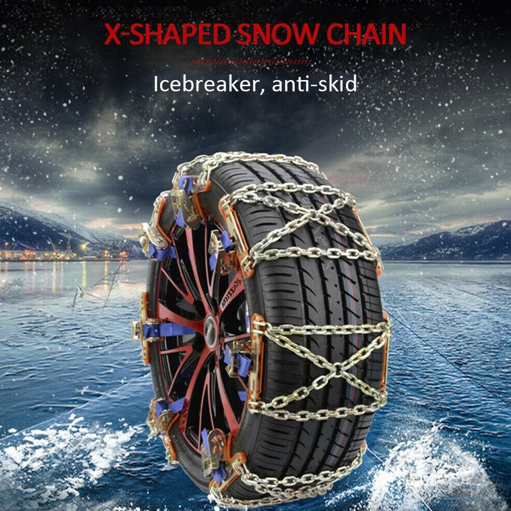 Universal Steel Truck Car Wheels Tyre Tire Ice Chains Wheel Winter Safety SUV Road Belt Mud Vehicles Chain Anti-skid Safe A4N3