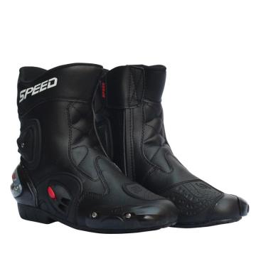 Motorcycle Racing Boots Leather Waterproof Riding Shoes Microfiber Motorbike Motocross Off-Road Protective Gears Moto Boots