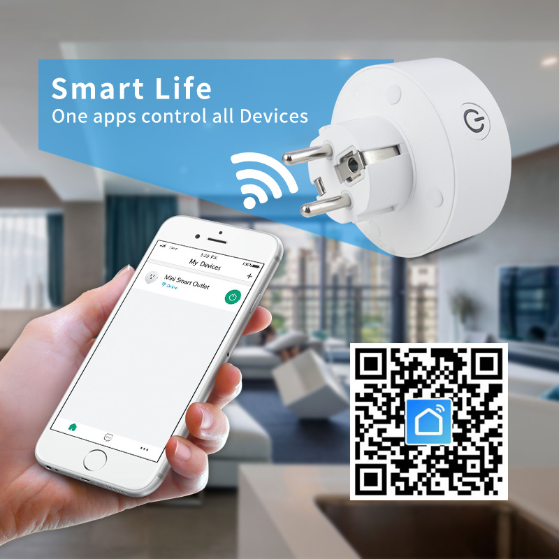 1-5 Pcs Smart Plug WiFi Socket EU 10A Power Monitor Timing Function Tuya SmartLife APP Control Work With Alexa Google Assistant