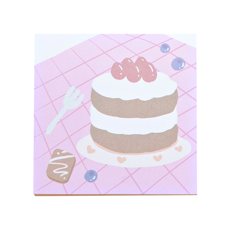 Kawaii Cake party Memo Pad Message Sticky Notes Decorative girl cat Notepad Note paper Memo Stationery Office Supplies