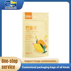 Customized Self-standing Zipper Bag for Dried Mango