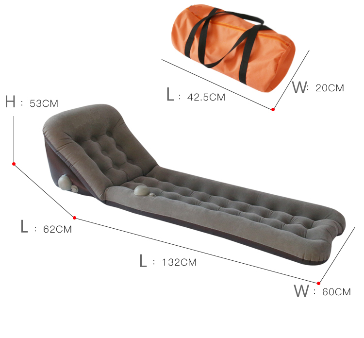 Sun Lounger PVC Self-inflating Inflatable Mattress for Camping Outdoor Airbed Sleeping Pad Bed Beach Air Sofa Chair Picnic Mat