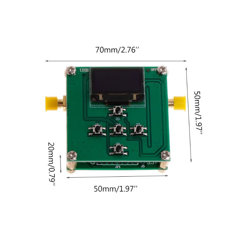 PE43702 31.75dB Digital RF Attenuator Module 9K-4GHz 0.25dB Stepping Precision with OLED Microcontroller Control Board