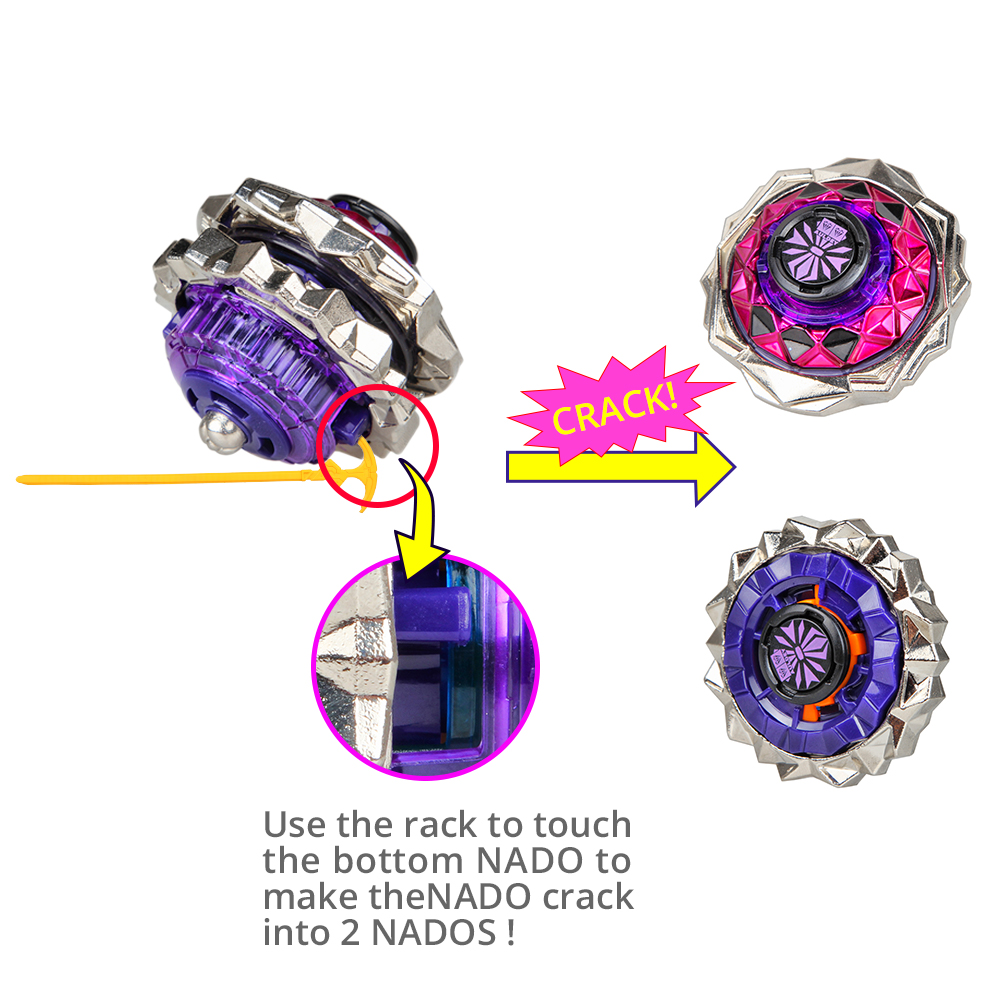 Gyro Infinity Nado 3 Crack Series Transforming Vehicles Split Crack Spinning Launcher Top Kids Toys Beyblade Toy