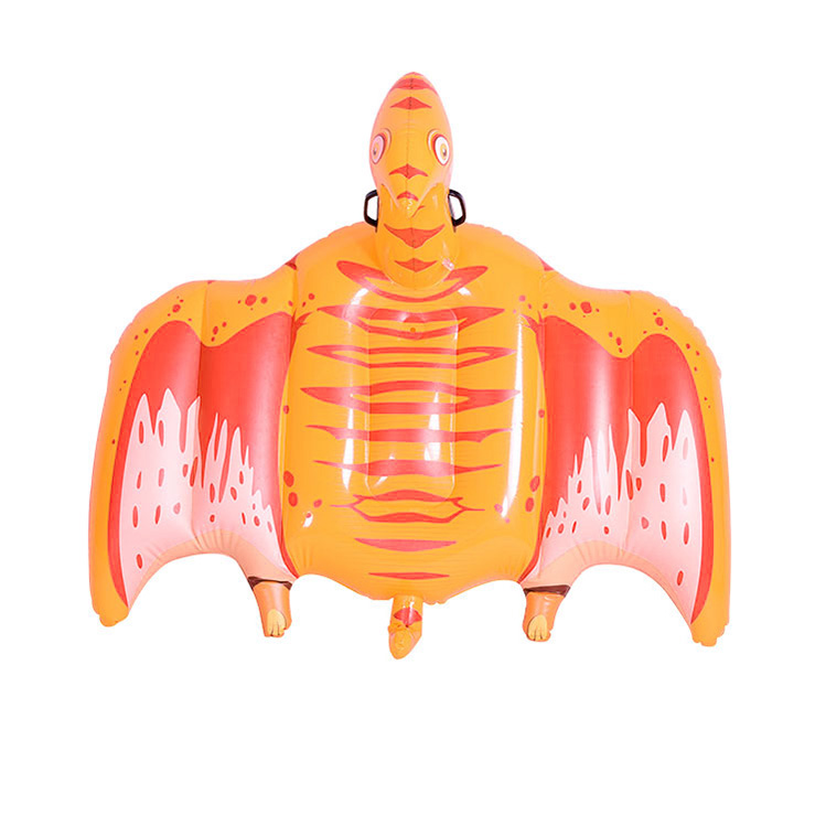 Customization kids adults orange pterosaur swimming pool rider inflatable animal toy fly dragon pool float