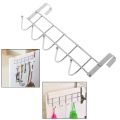 5 Hooks Over Door Clothing Hanger Rack Cabinet Door Loop Holder Shelf For Home Bathroom Kitchen