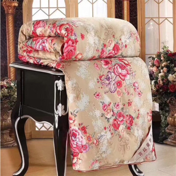 3D Flower Print Mulberry Silk Blanket Spring Autumn Warm Soft Patchwork Quilt Twin Full Queen King Floral Comforter Quilts