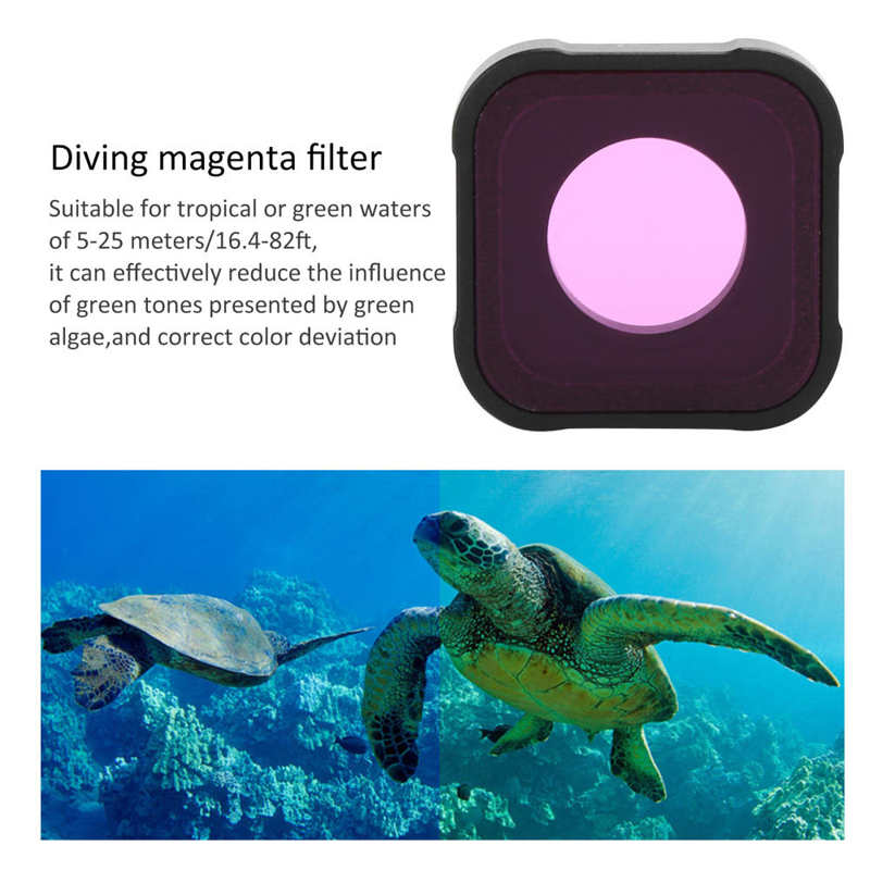 Junestar 3 in 1 Waterproof Camera Filter Lens Diving Filter Set Protective Cover for GoPro Hero 9 Camera Accessories