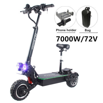 FLJ 72V 7000W Electric Scooter with Dual motors engines acrylic led pedal Top Speed E Bike Scooter electrico