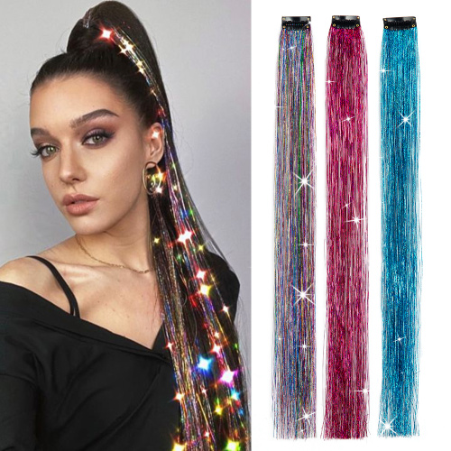 AliLeader Wholesale Glitter Sparkling Straight Clip in Hair Tinsel Dazzle Decoration Tinsel Hair Extension No reviews yet Supplier, Supply Various AliLeader Wholesale Glitter Sparkling Straight Clip in Hair Tinsel Dazzle Decoration Tinsel Hair Extension No reviews yet of High Quality