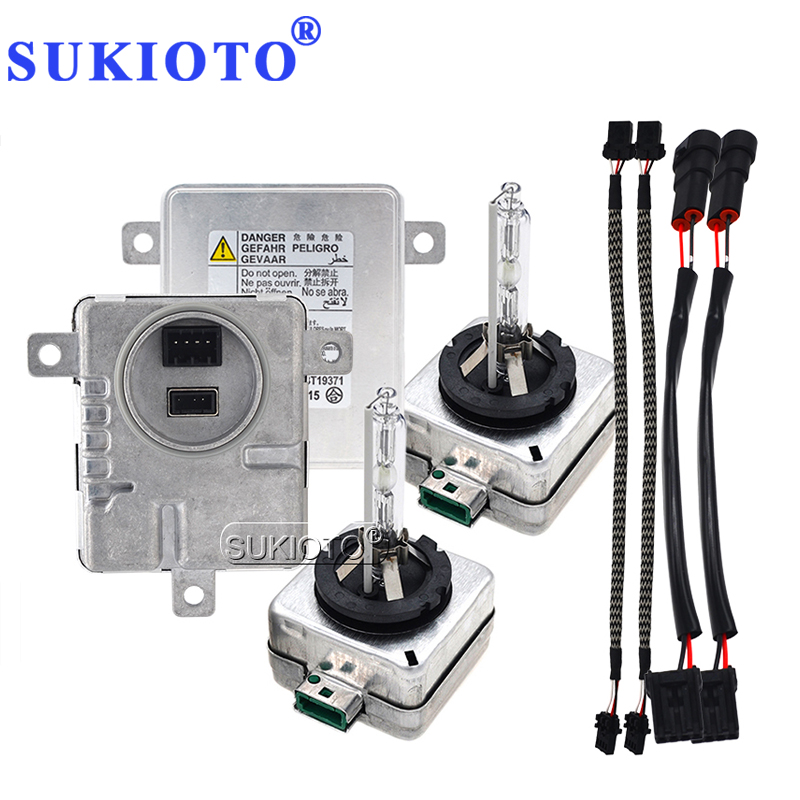 SUKIOTO Full Set 55W D8S 6000K HID Headlight Kit D1SD3S 4300K 5000K 8000K HID Xenon Lamp 12V D3S hid Kit Car D1S HID Ballast Kit