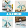 Hot Sale 7/8W Multifunction Electric Fan 3-in-1 4/5 Leaves Mute Wall Hanging Clip Fans Foldable Holder Air Fan US/EU Plug