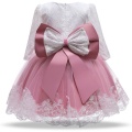 Baby Girl Christmas Dress Long Sleeve Autumn Infant Princess Dress Lace Bow Lovely Baby Party Pageant Gown Baby Girls Clothes