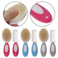 2pcs Portable Soft Newborn Baby Hair Brush Baby Kids Comb Child Hairbrush Sets Boys Girls Head Massager