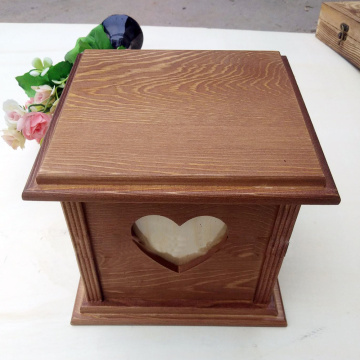 Wood Pet Casket Dog Cat Urns Photo Box Pet Cremation Urn Funeraire Memorial Keepsake Small Animal Urn