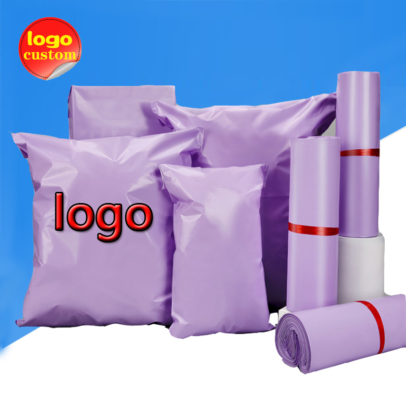 Light Purple Poly Mailer Express Bag Envelope Plastic Shipping Self Adhesive Delivery Packing Gift Post Courier Bag Custom Logo