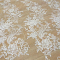 New French Sequined Lace Fabric Border Embroidery Flower Wedding Dress DIY Sewing Accessories RS2713