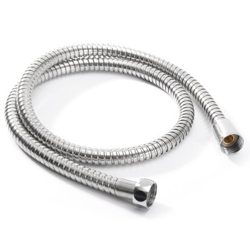 G1/2 Inch Flexible Shower Hose 1m/ 1.5m/ 2m Plumbing Hoses Stainless Steel Chrome Bathroom Water Head Showerhead Pipe