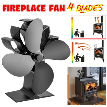 16x11x20cm Fireplace 4 Blades Heat Powered Stove Fan Log Wood Burner Ecofan Quiet Home Fireplace Fan Efficient Heat Distribution