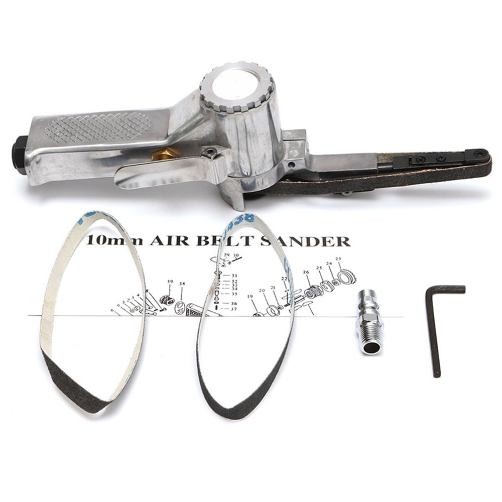 Air Belt Sander Angle Grinder Air Angle Grinding Machine with Sanding Belts for Air Compressor Sanding Pneumatic Tool Set