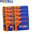10Pcs PKCELL 9v thermometer battery 6LR61 E22 MN1604 522 Super Alkaline Battery Dry Primary Batteries Superior 6F22