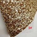 GOLD Glitter Fabric, Metallic Faux leather, Stripes Synthetic Leather Sheets For Bow A4 21x29CM Twinkling Ming XM001C