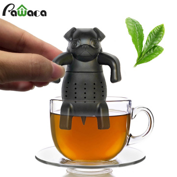 Food Grade Silicone Tea Infuser Cute Tea Dog Leaf Tea Strainer for Brewing Device Herbal Spice Filter Kitchen Tools