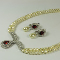 White Pearl Jewellery Set for Wedding