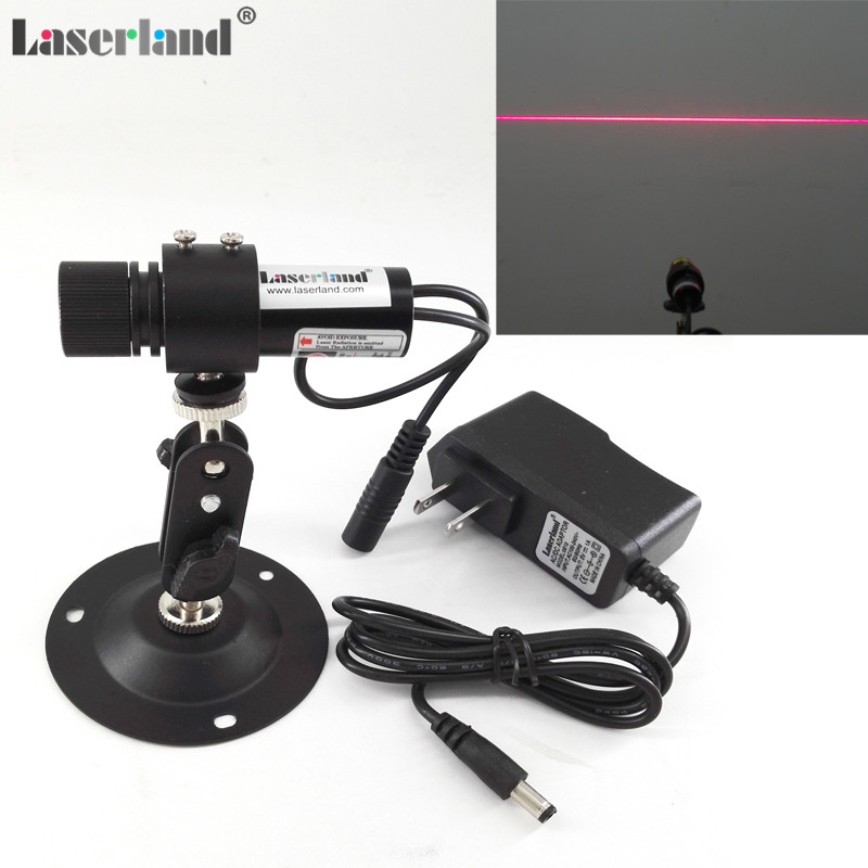 22*70mm Focusable 650nm 20mW 60mW 100mW Red Line Generator Diode Laser Module Locator +EU/US adapter+mount clothes wood cutting