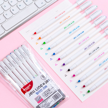 8/12 Color Jell Line Pens Set 0.4mm Fine Point Gel Ink Pen for Drawing Marker Liner Paint Sketch School Student Art Gift F982