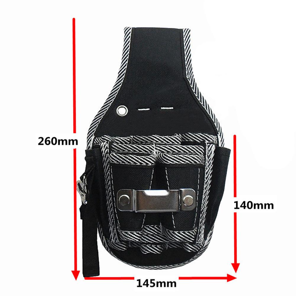 Protable 9 In 1 Drill Screwdriver Utility Kit Holder Quality Nylon Carrying Tool Bag Electrician Waist Pockets Tool Belt Pouch