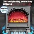 1800W 220V Electric Fireplace Heater 3D Simulation Fires Electric Fireplace Heater Vertical Heater Household Office Home