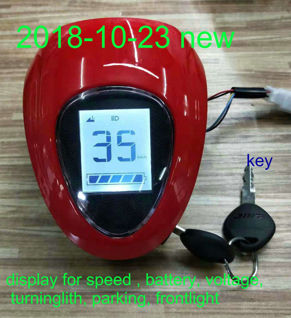 48v60v speedometer LCD display& FRONTLIGHT WITH lock/key electric scooter bicycle motorcycle ATV tricycle mobility diy parts