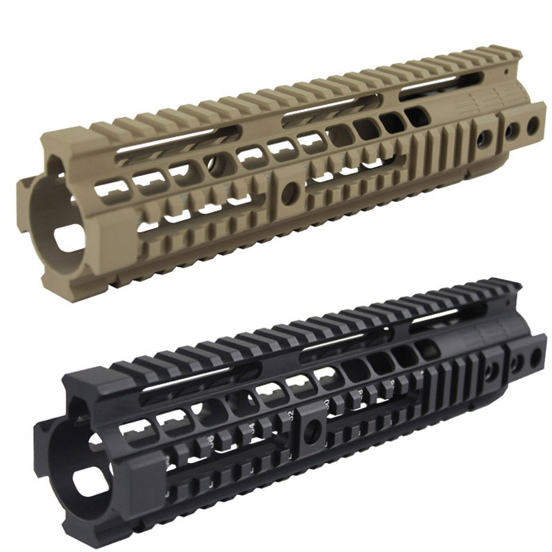 Hot Sale Tactical Handguard Rail System 10 inch handguard rail Mount for Airsoft AEG M4 /M16 AR-15 Black/ TAN